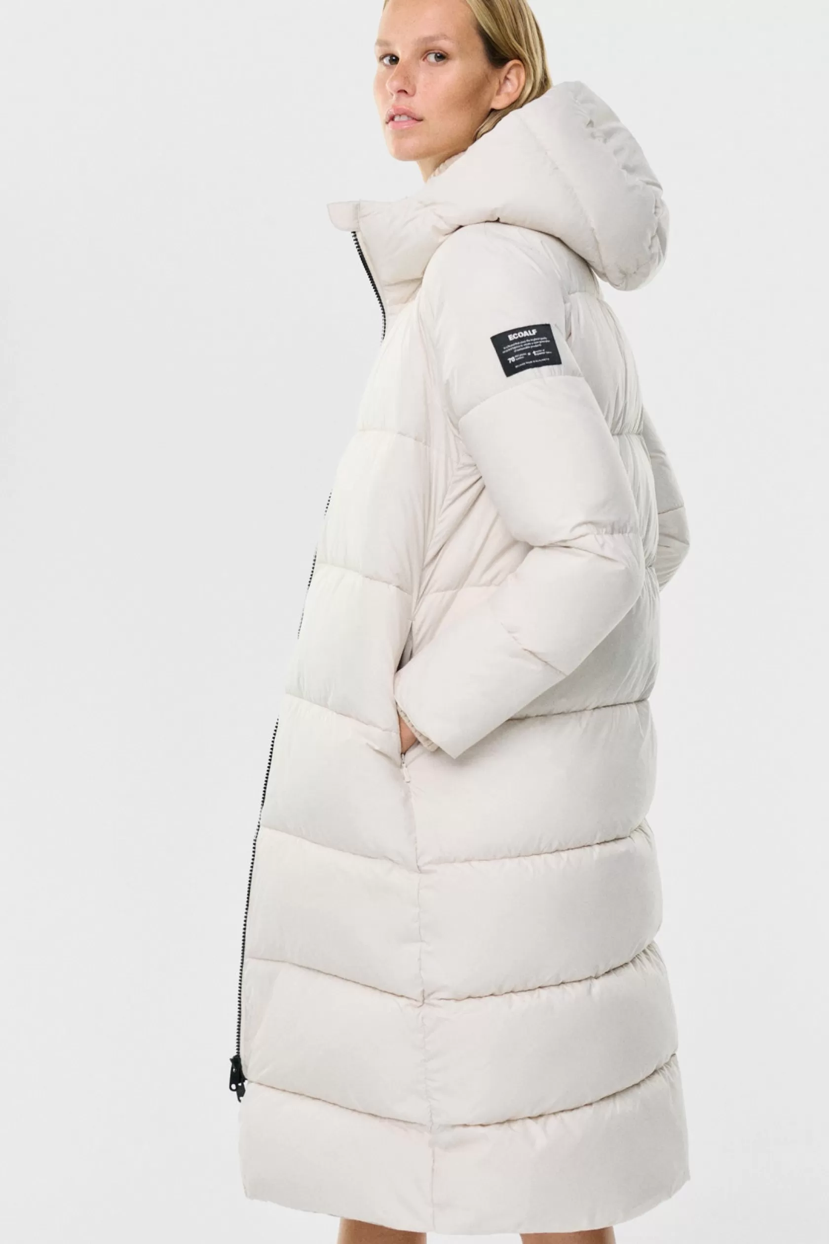 Abrigos y Chaquetas*Ecoalf ABRIGO LENOX BLANCO Washed Stone