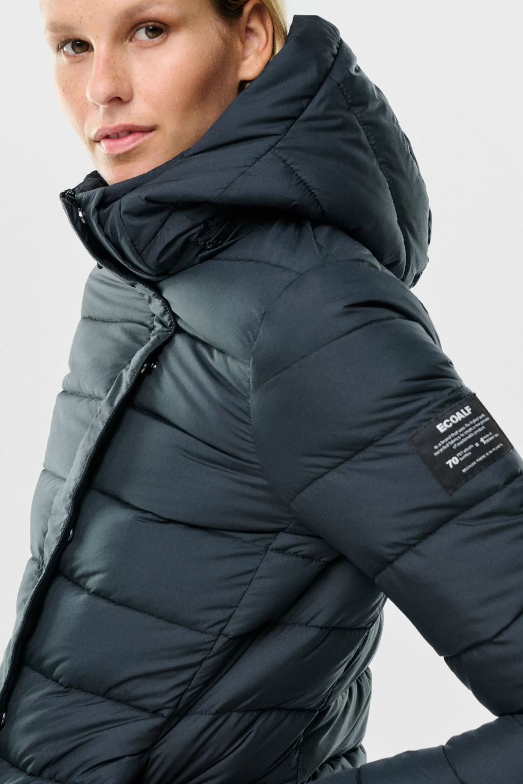 Abrigos y Chaquetas*Ecoalf ABRIGO UMA NEGRO Black