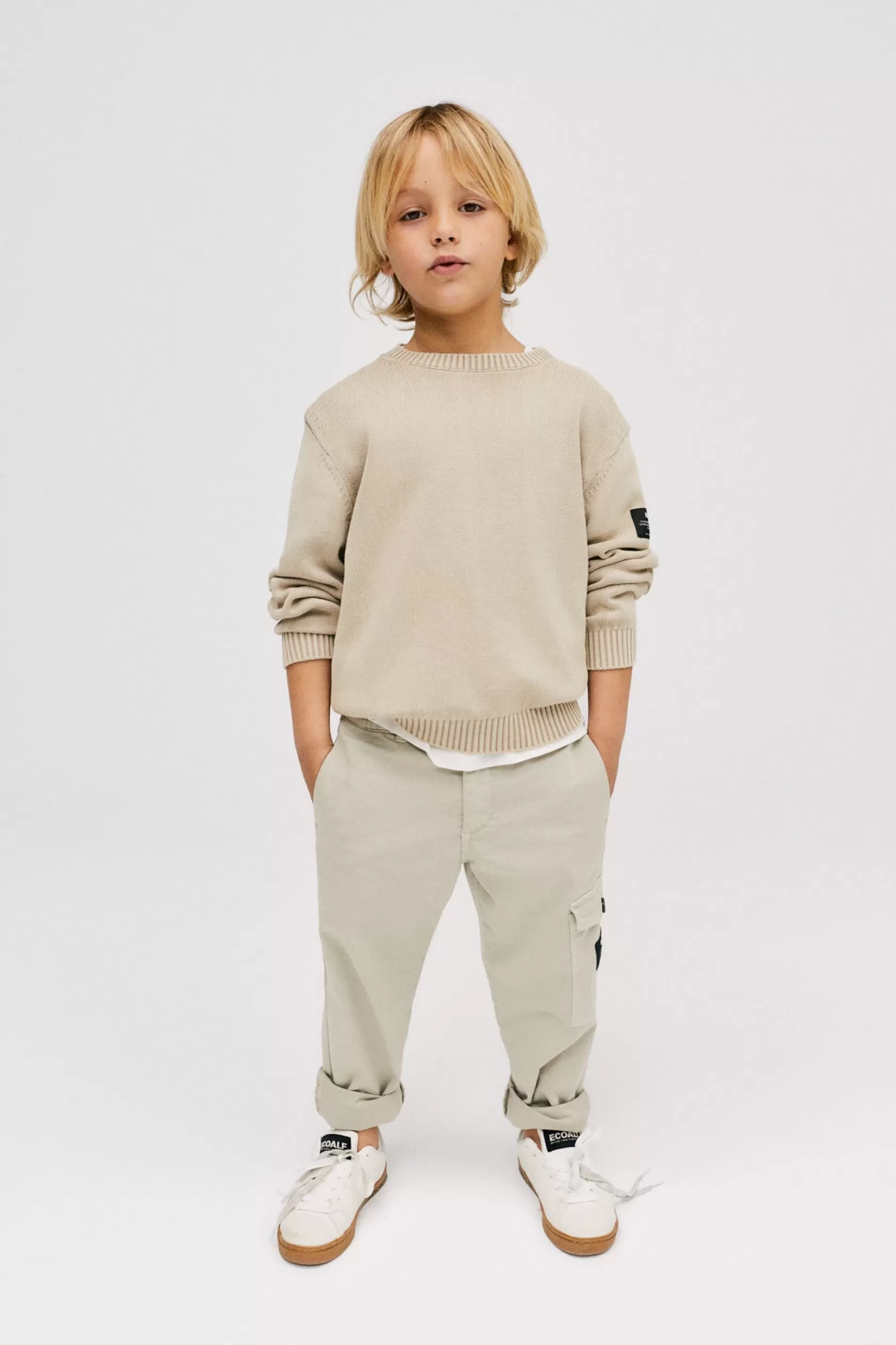 Punto y jerséis*Ecoalf ACER KNIT SWEATER WHITE toast