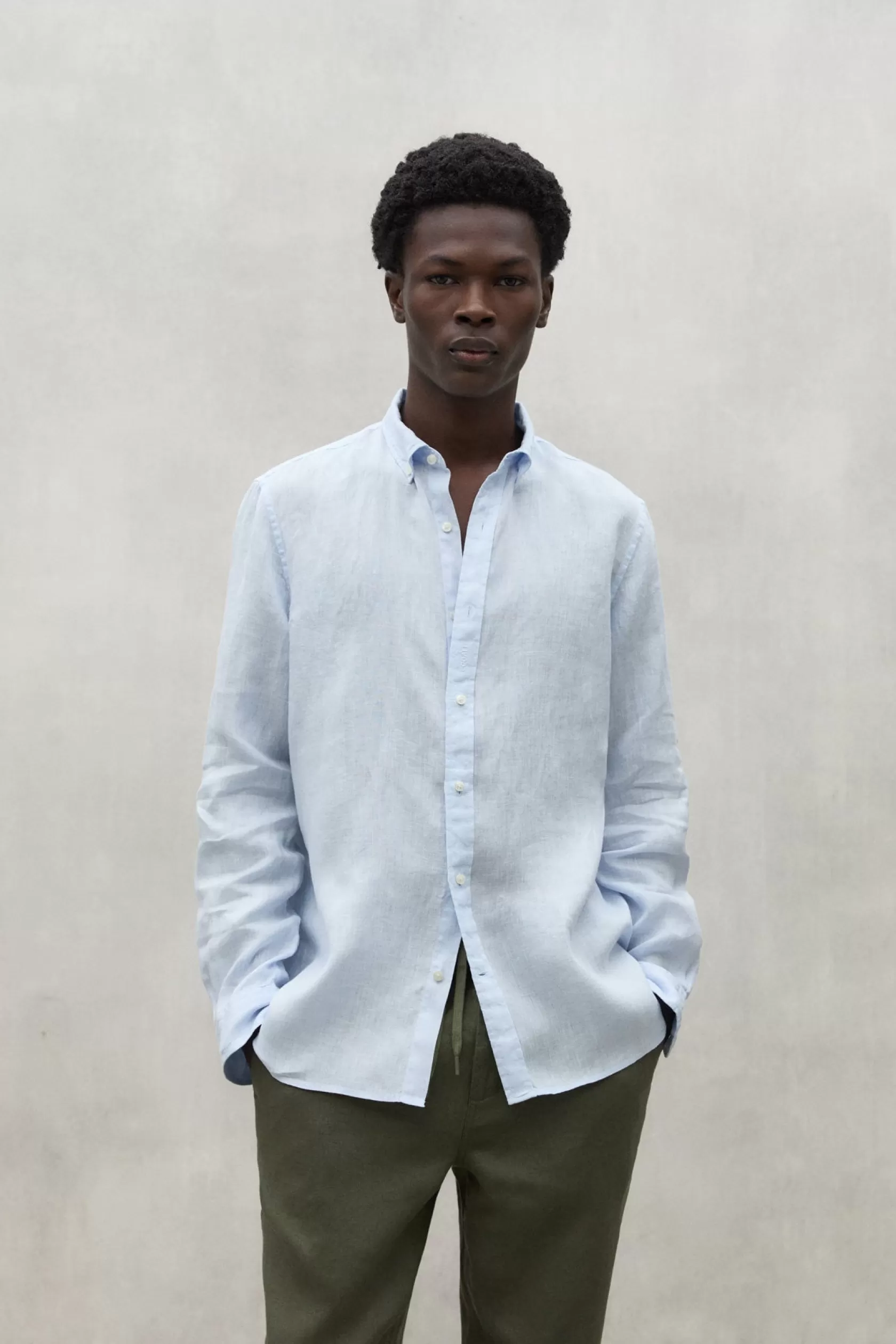 Camisas*Ecoalf BLUE MALIBU LINEN SHIRT skyblue