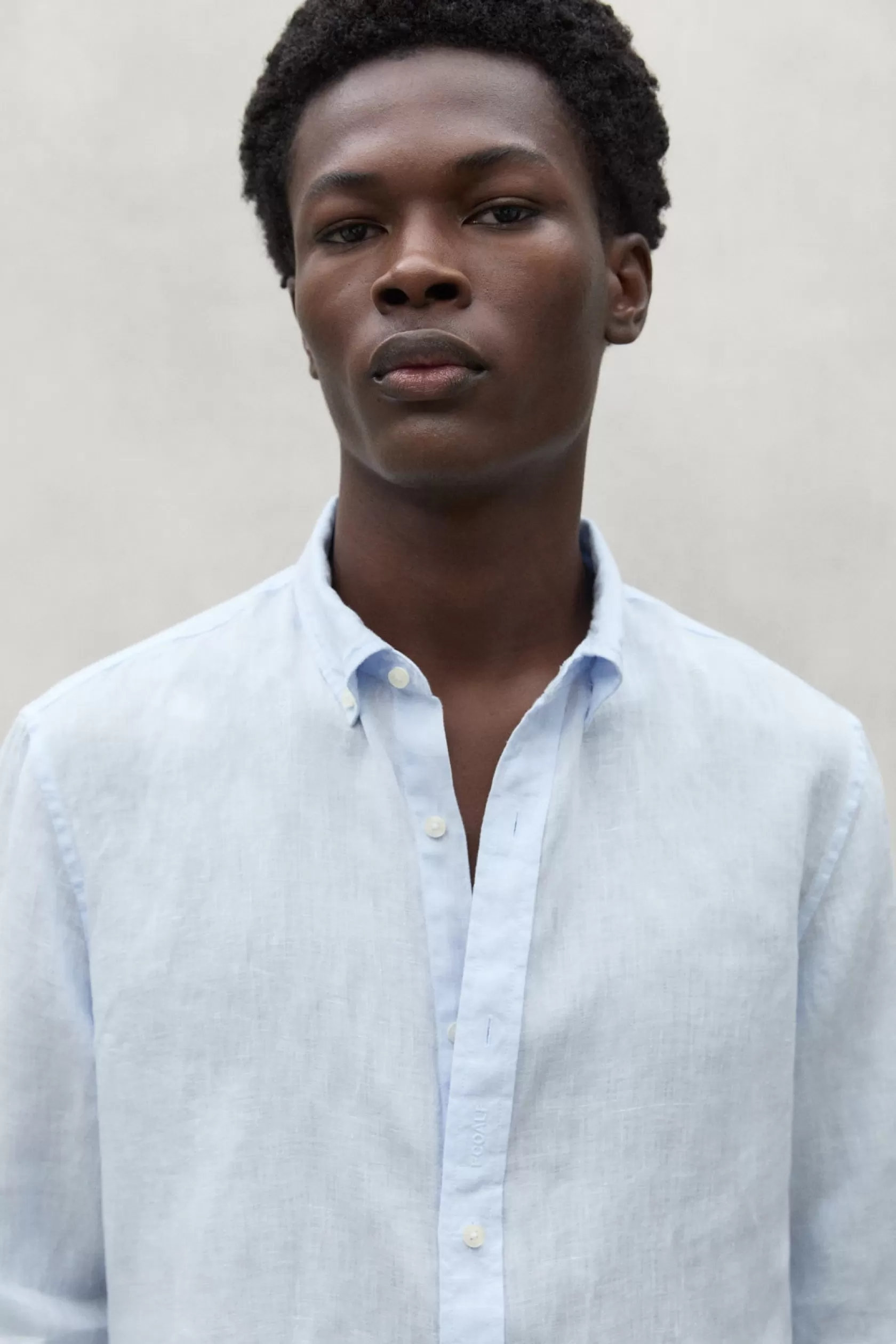 Camisas*Ecoalf BLUE MALIBU LINEN SHIRT skyblue
