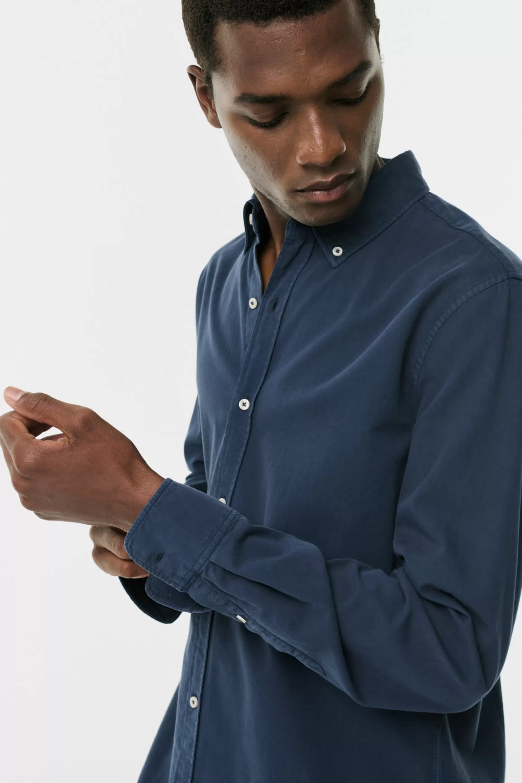 Camisas*Ecoalf CAMISA ANTEJO AZUL MARINO Deepnavy
