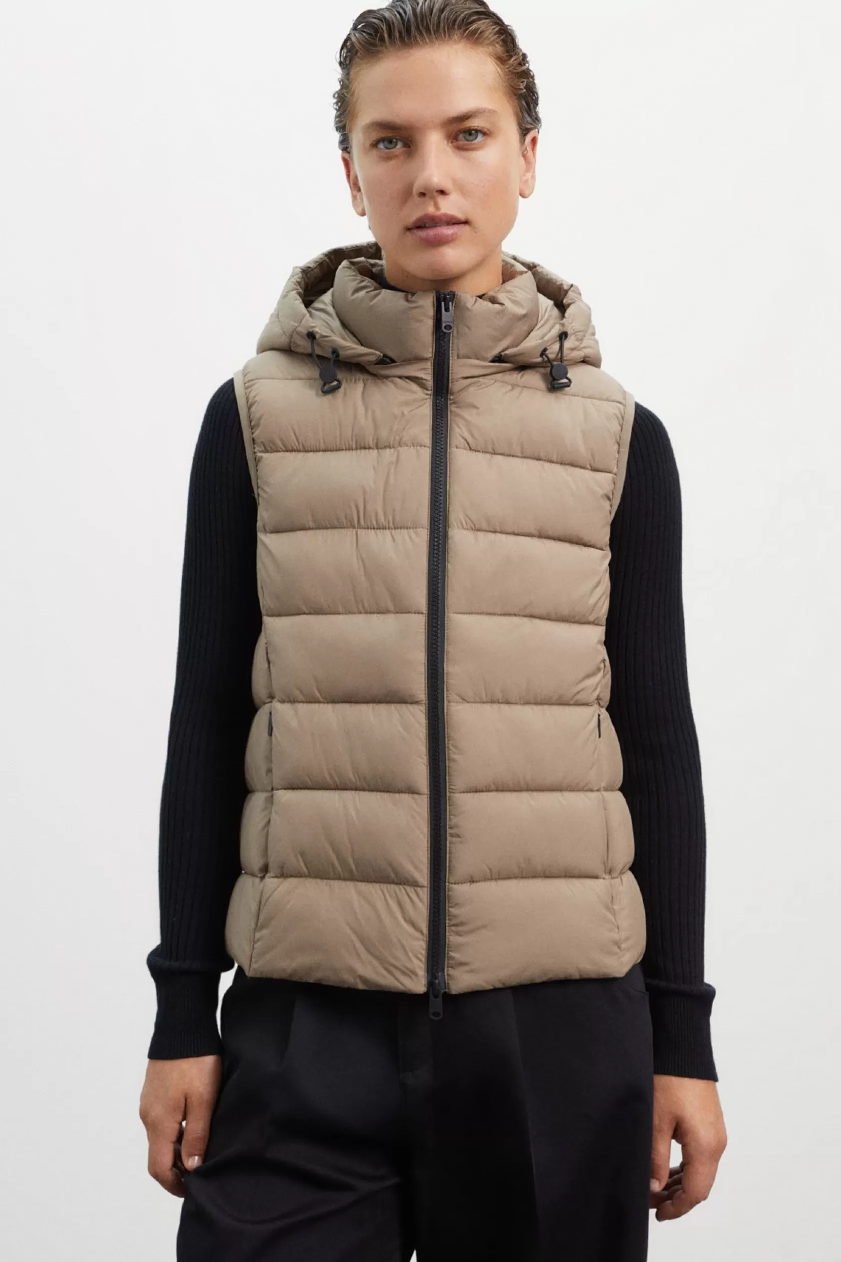 Chalecos | Abrigos y Chaquetas*Ecoalf CHALECO AORAKI MARRÓN washed stone melange