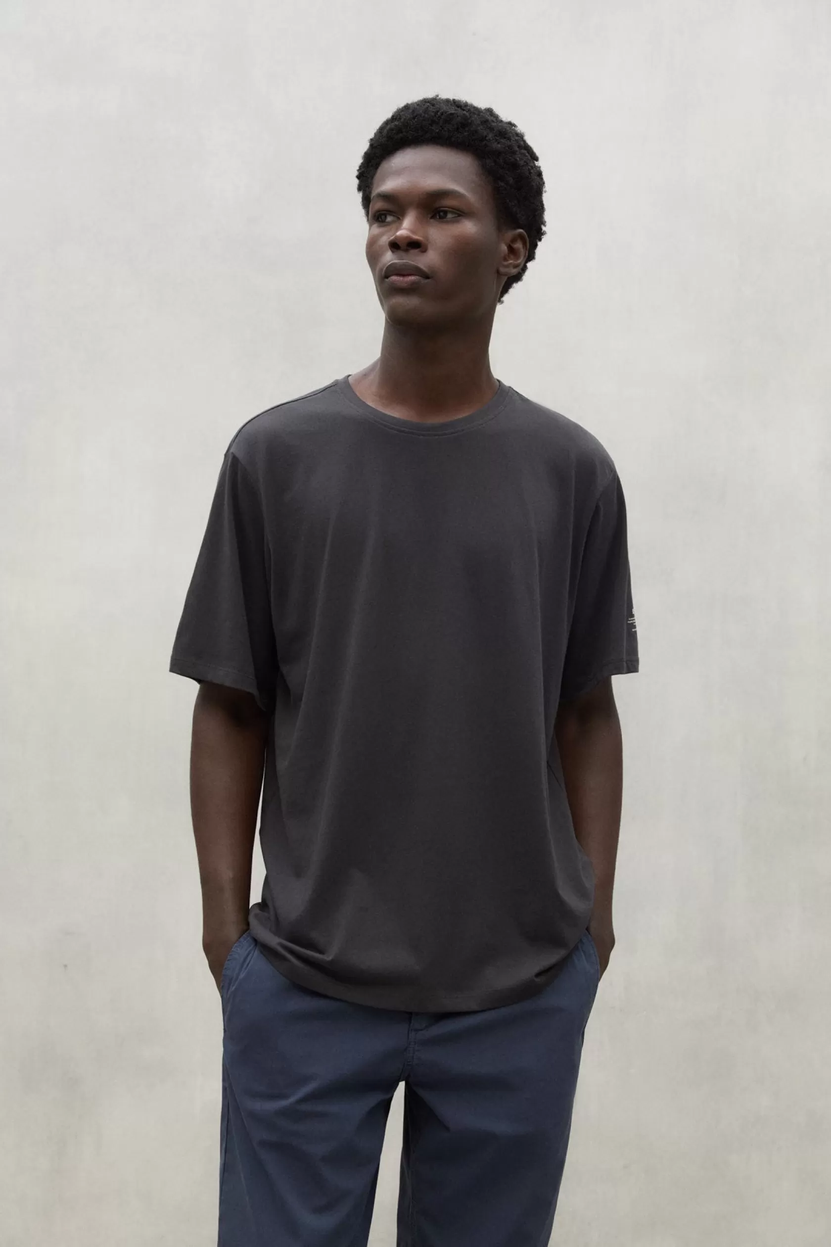 Camisetas*Ecoalf DARK GREY CHESTER T-SHIRT asphalt