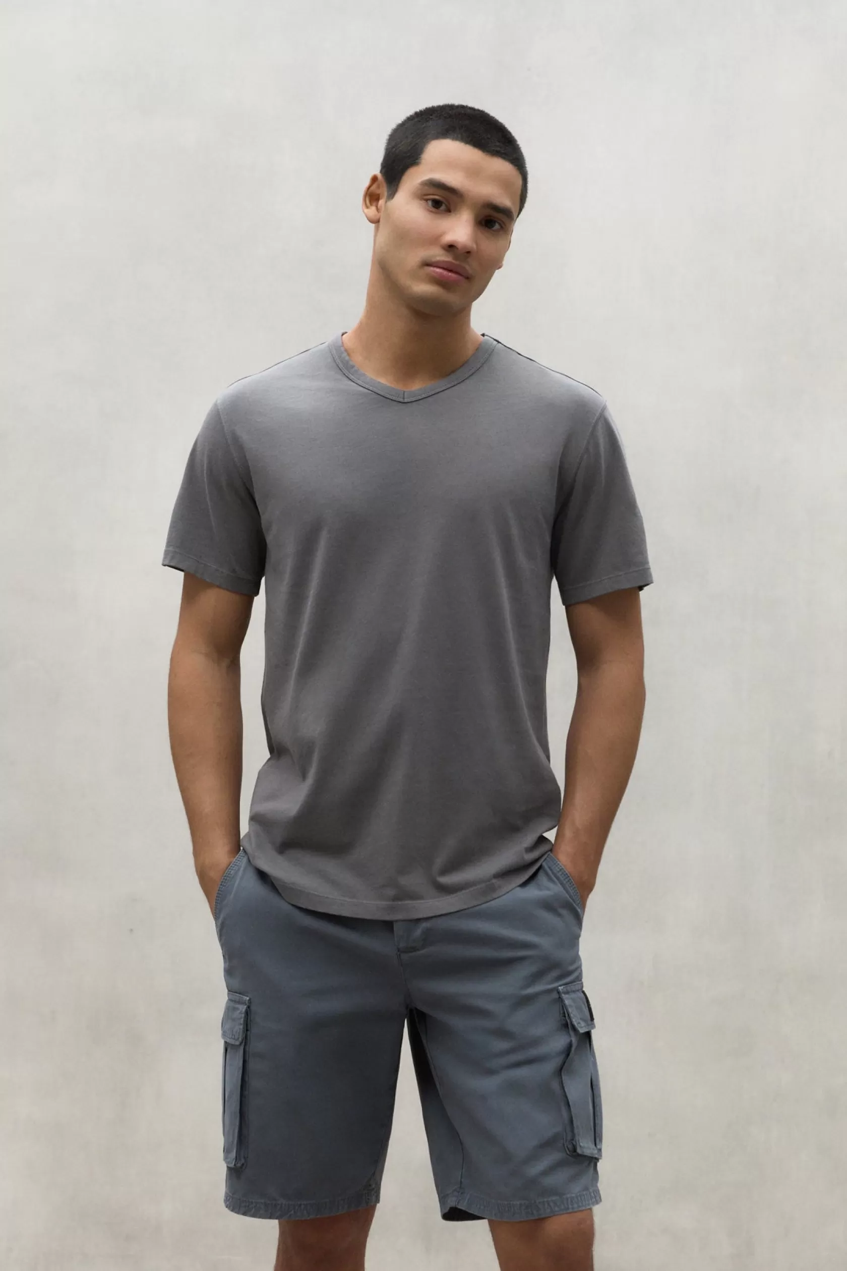 Camisetas*Ecoalf DARK GREY NORDEN T-SHIRT asphalt