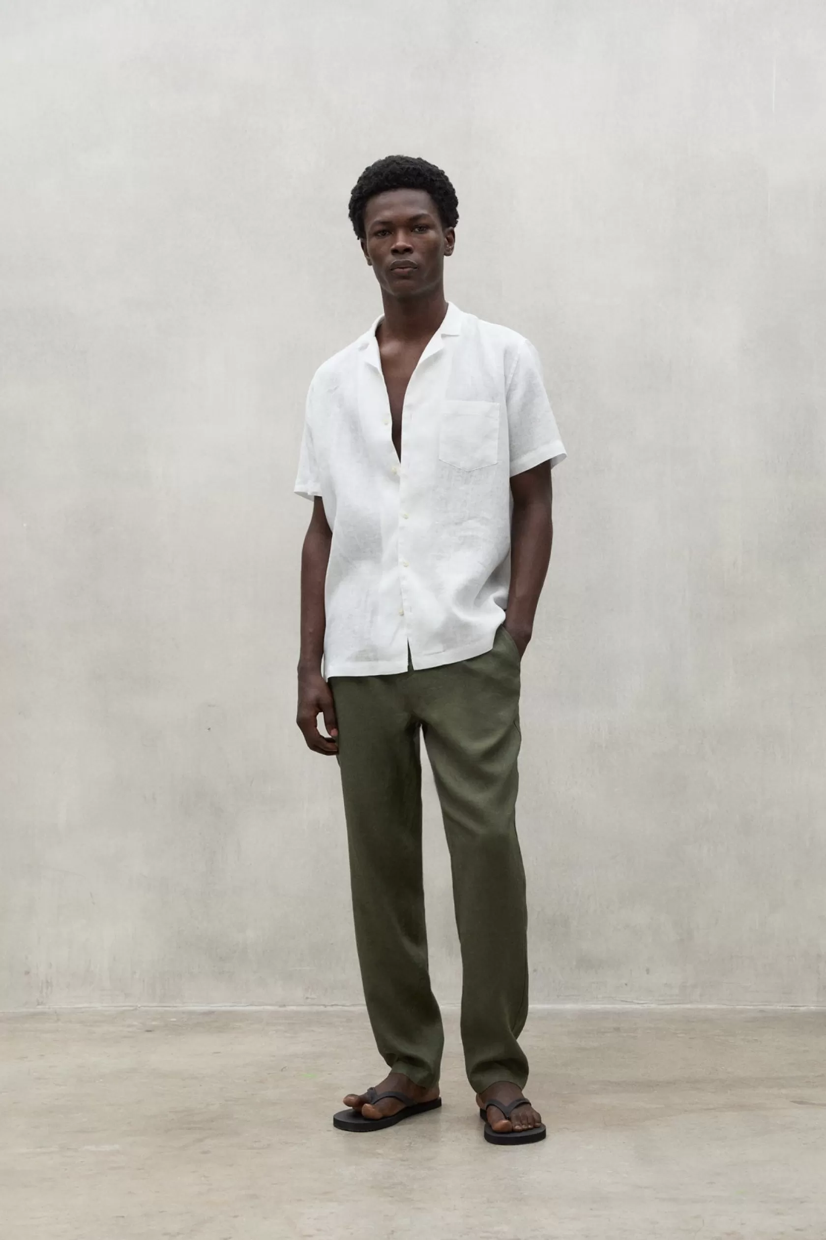 Pantalones*Ecoalf GREEN ETHICA LINEN TROUSERS khaki