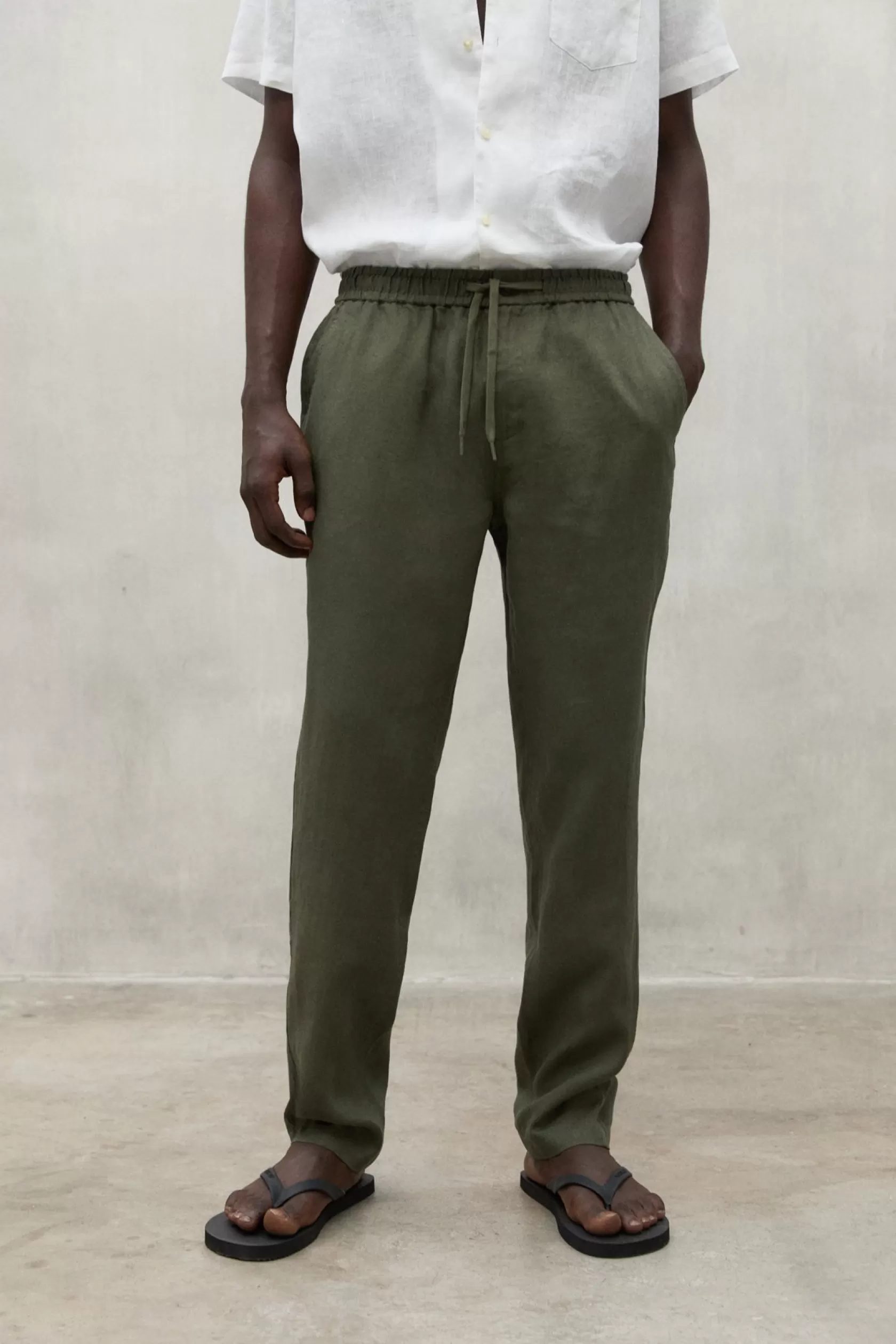 Pantalones*Ecoalf GREEN ETHICA LINEN TROUSERS khaki