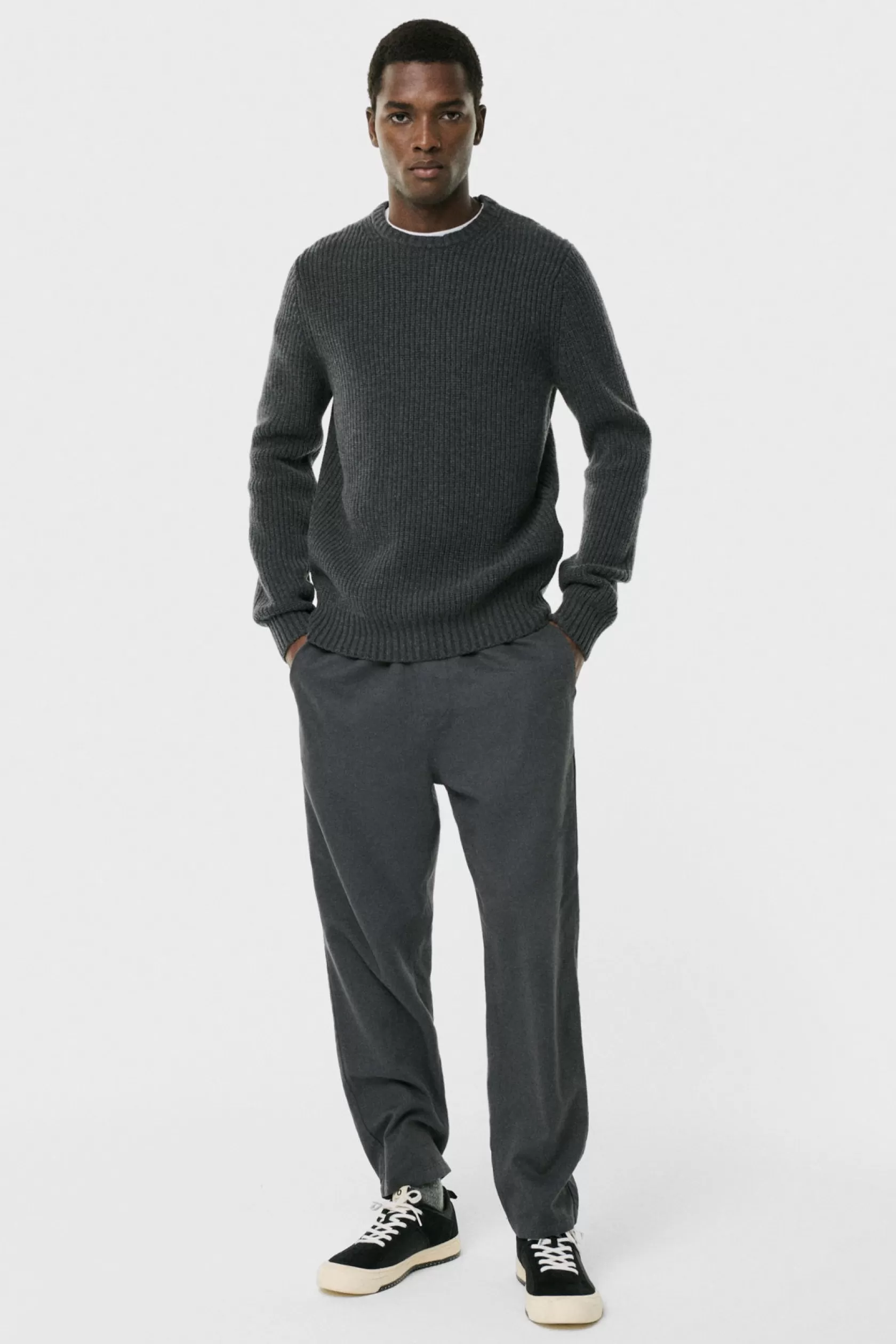Punto y Jerséis*Ecoalf JERSEY TRIM GRIS Dark Grey Melange