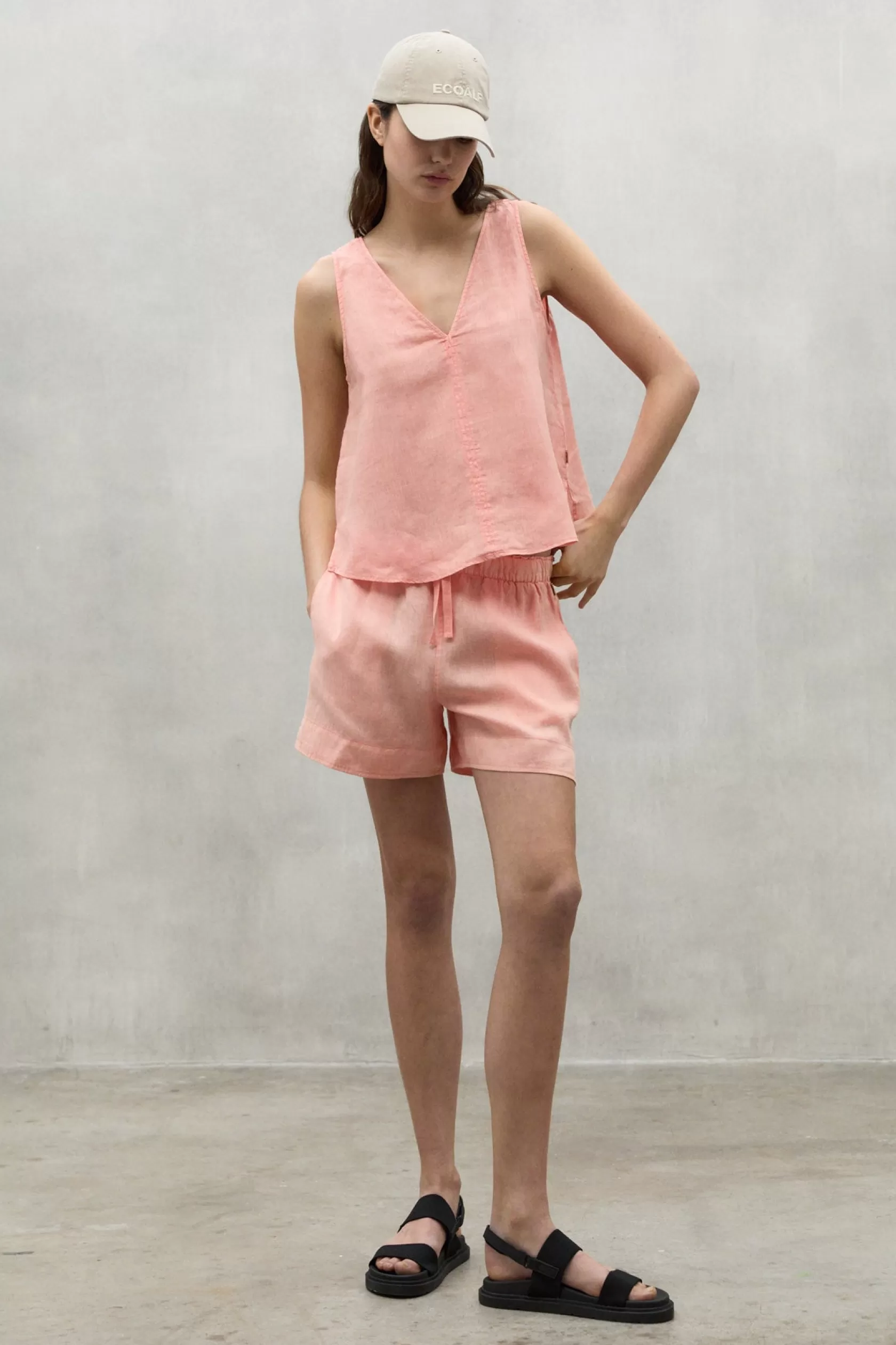 Camisas*Ecoalf ORANGE SAMY LINEN SHIRT papaya