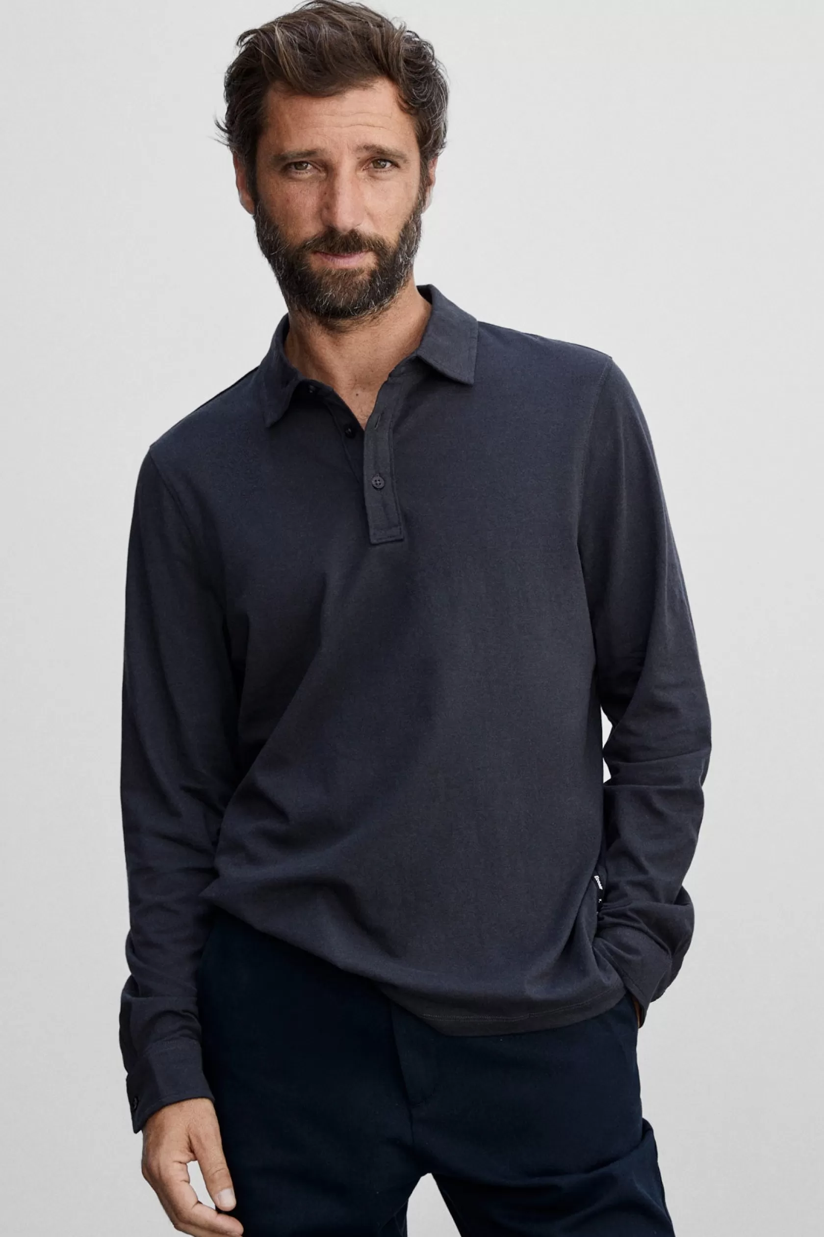 Camisas y polos | Polos*Ecoalf POLO MANGA LARGA RIDE CAVIAR Asphalt