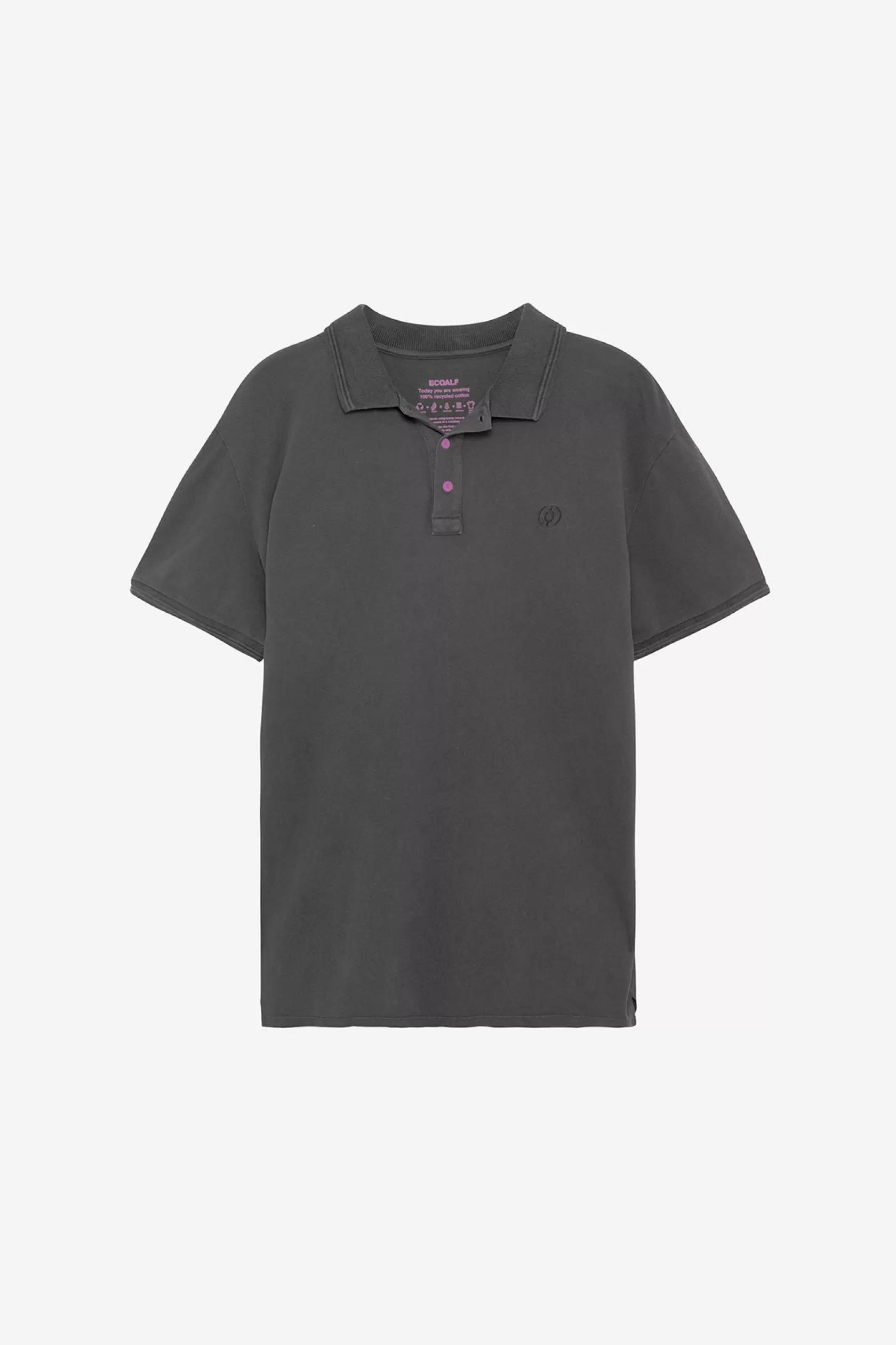 Polos*Ecoalf TANO PIQUE POLO SHIRT Caviar