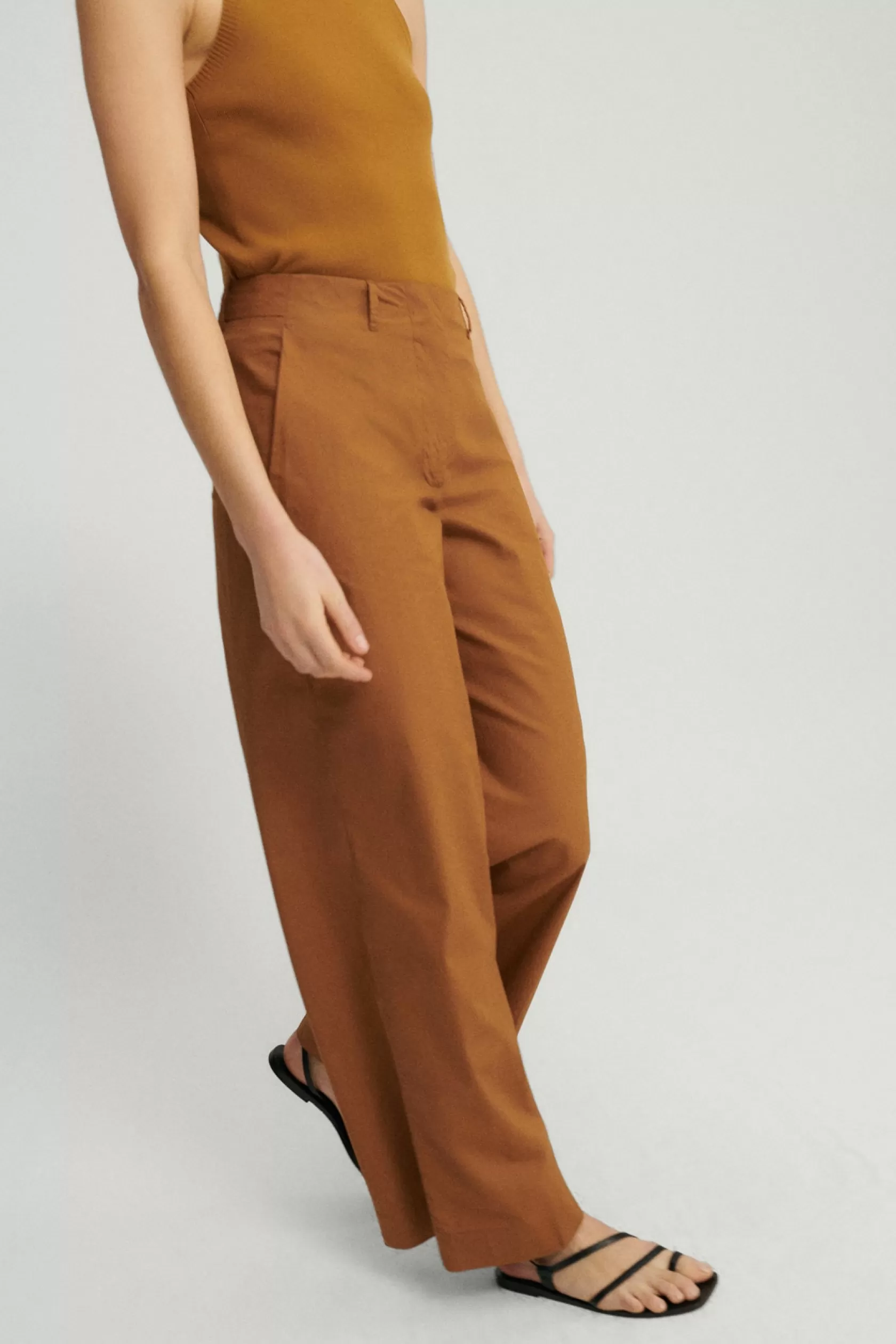 Pantalones*Ecoalf THAMES TROUSERS BROWN Caramel