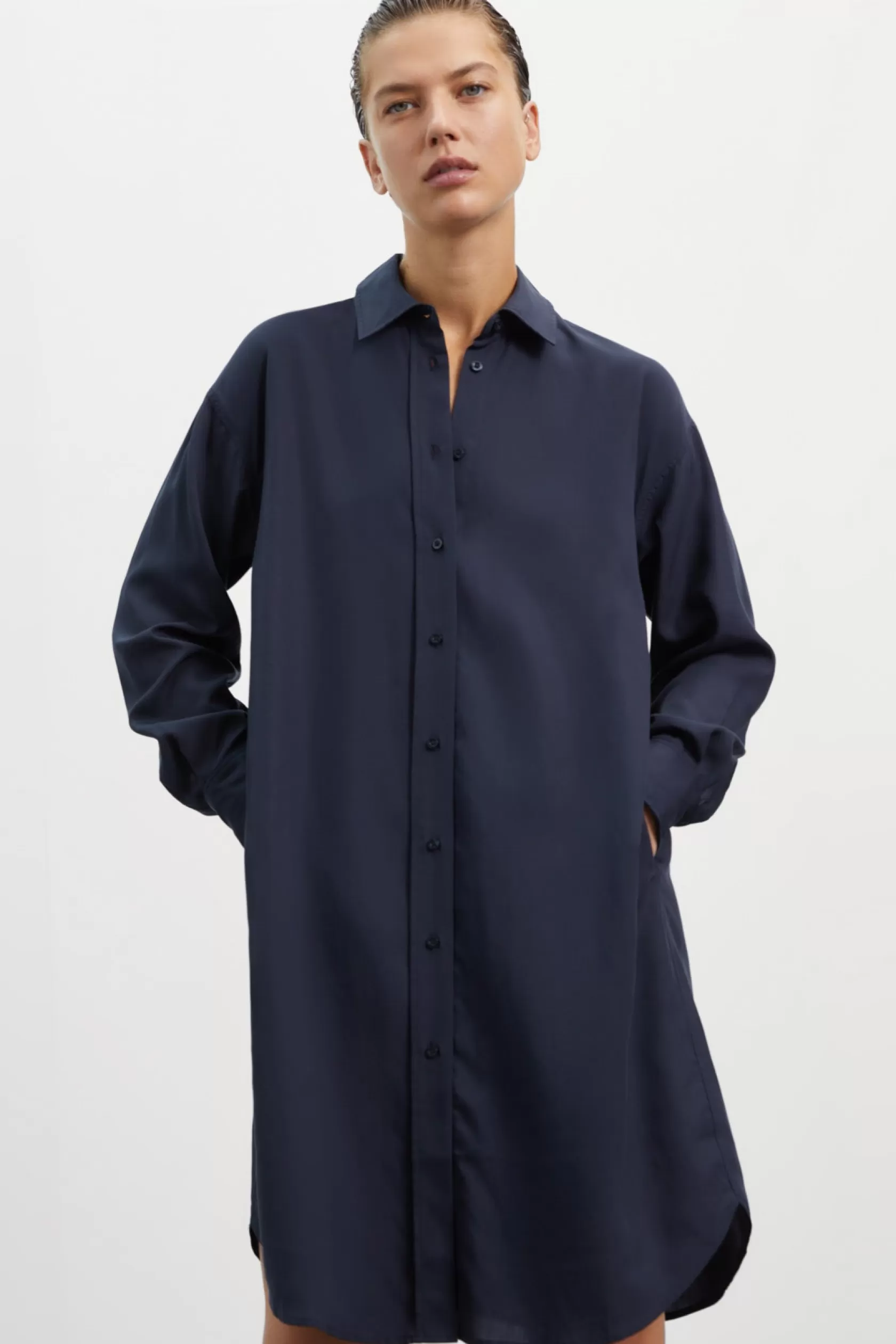 Vestidos y Faldas*Ecoalf VESTIDO TOPAZ AZUL MARINO Deepnavy