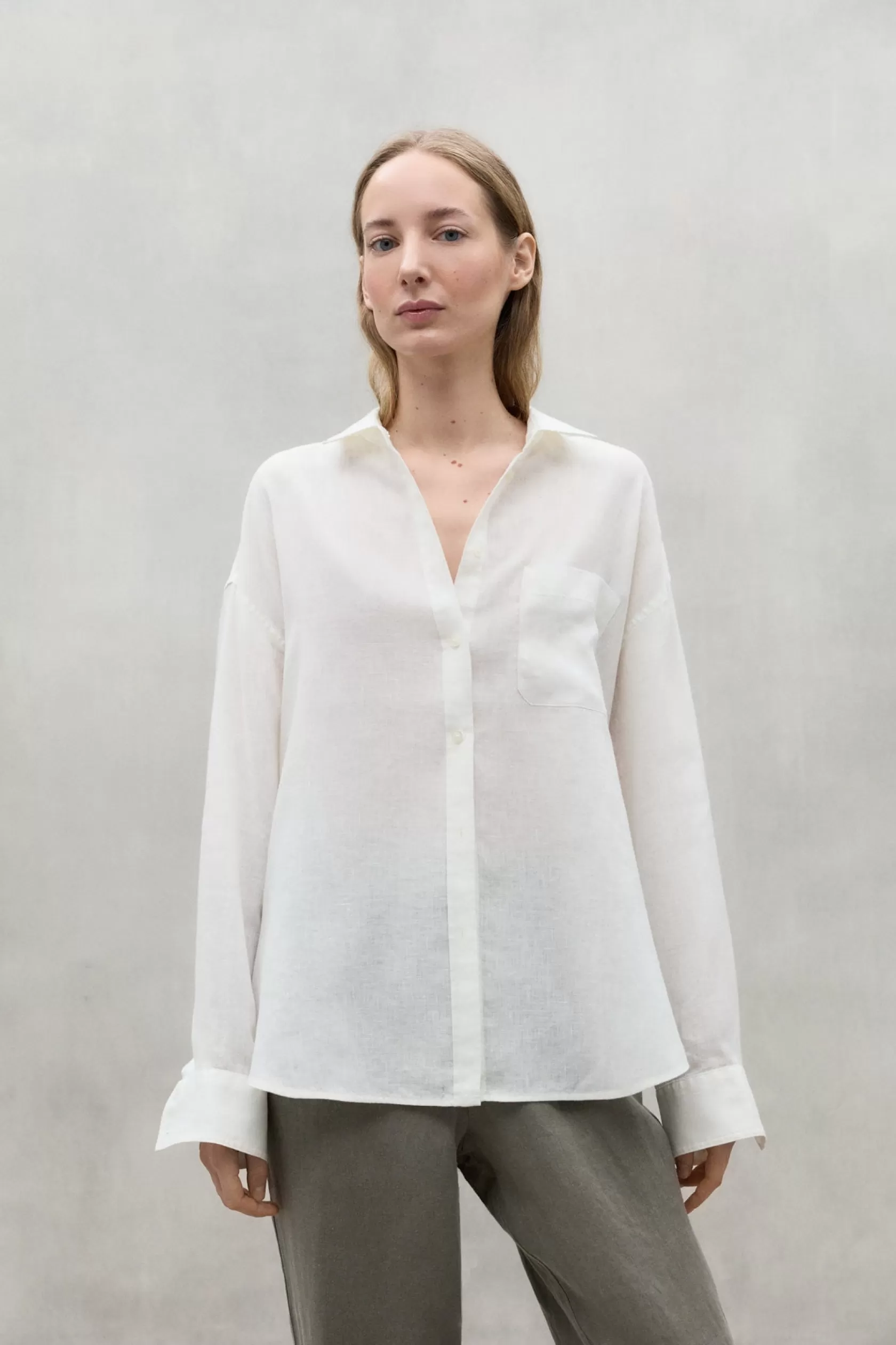 Camisas*Ecoalf WHITE DARIA LINEN SHIRT off white