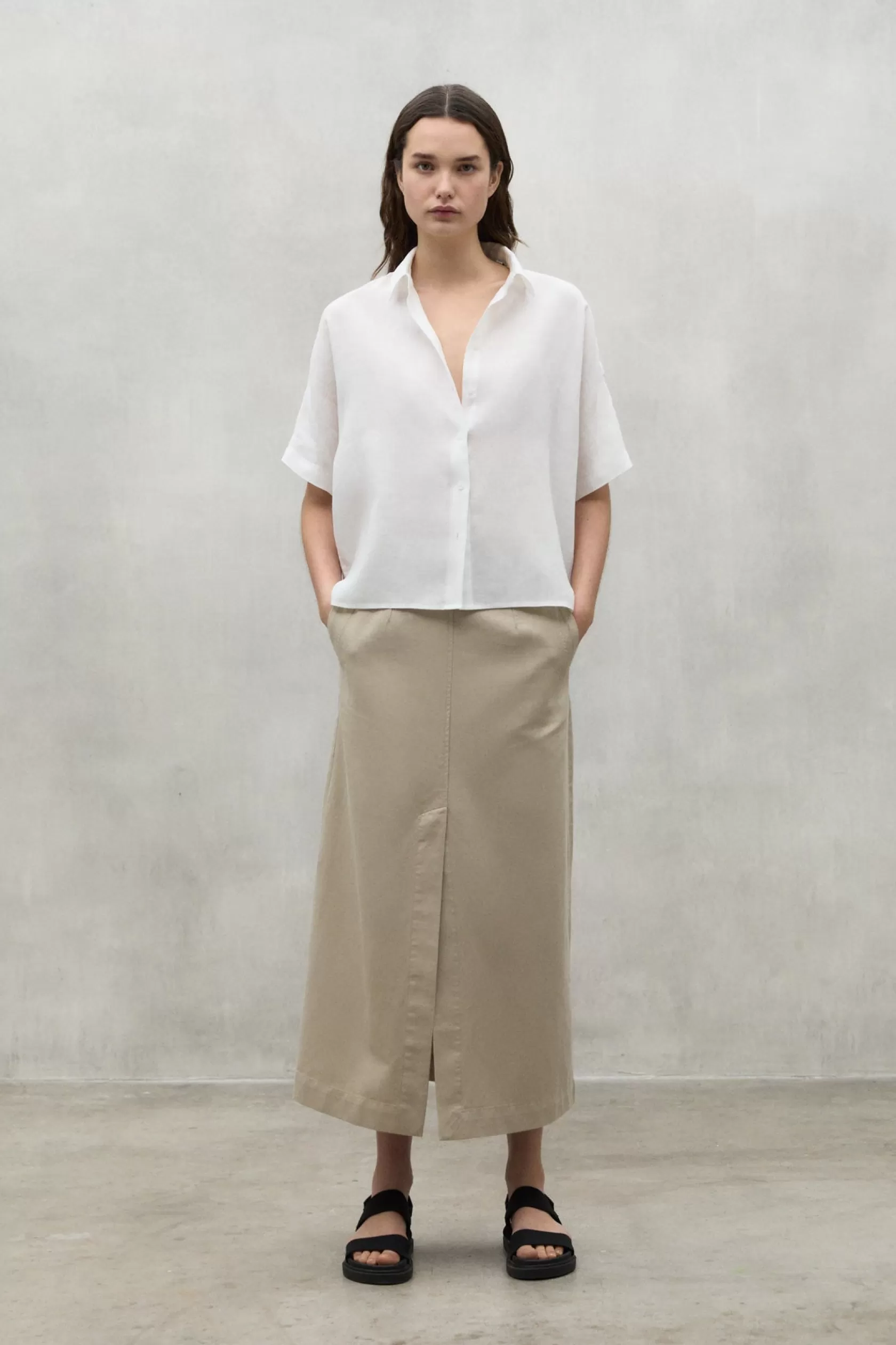 Camisas*Ecoalf MELANIA LINEN SHIRT white