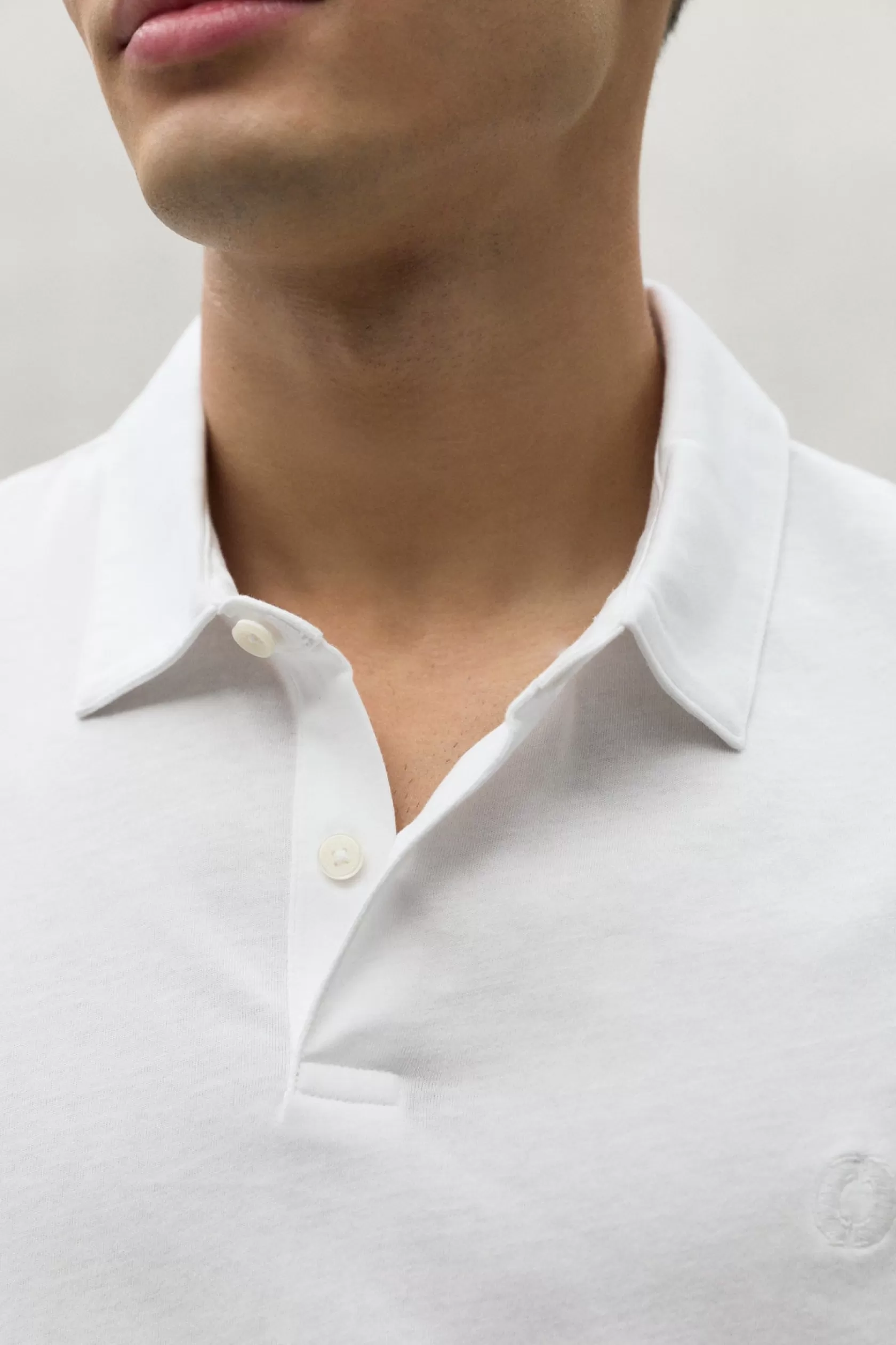 Polos*Ecoalf THEO JERSEY POLO SHIRT white
