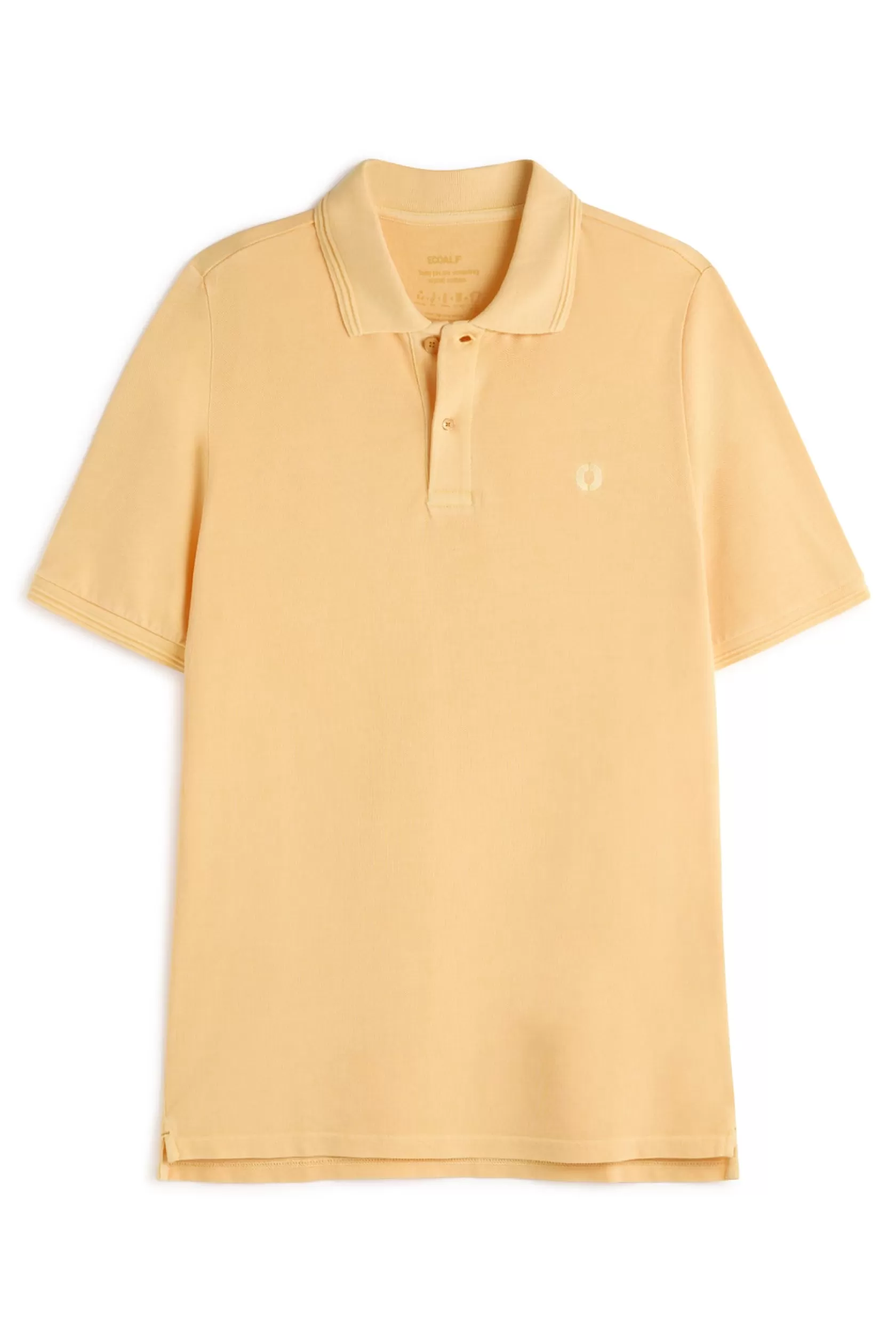 Polos*Ecoalf YELLOW TANO PIQUE POLO SHIRT goldenfleece